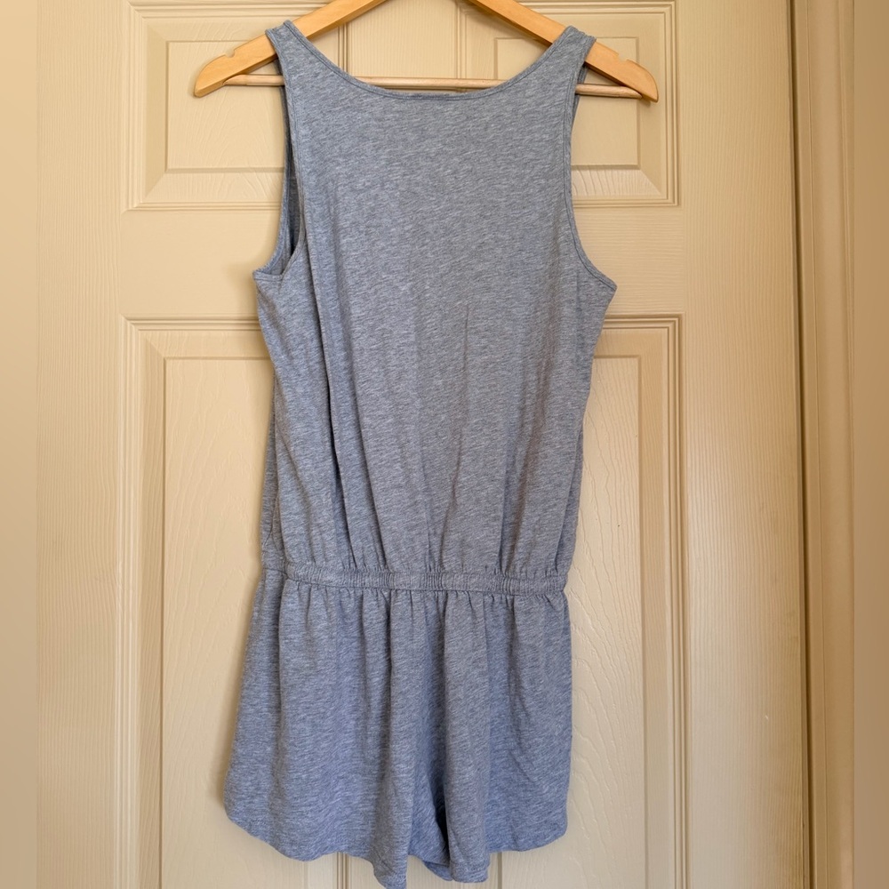 Old Navy Light Gray Romper with Button Detail - Picture 3 of 4